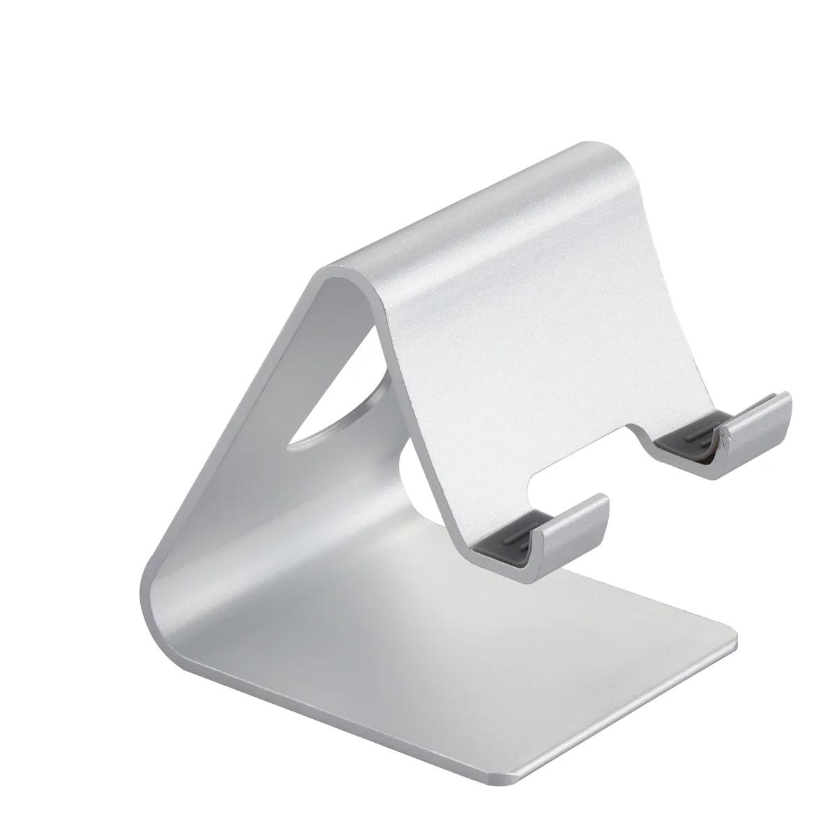 Universal Desktop Support Holder Tablet Phone Stand Metal Aluminum Alloy Stand for Tablets and Others (Silver)